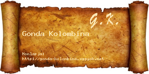 Gonda Kolombina névjegykártya
